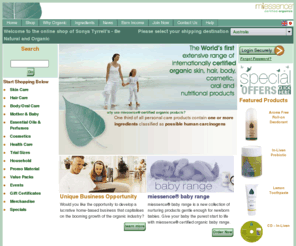 benaturalandorganic.com: ONEgroup
Manufacturers of the world's first Certified Organic skincare, haircare, personal care, health care and cosmetic products.