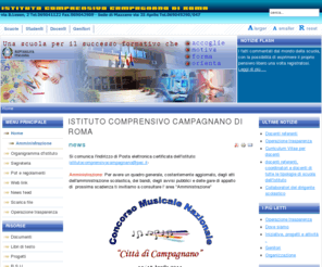 iccampagnano.eu: Istituto Comprensivo Campagnano di Roma
Sito ufficiale.L'istituto comprensivo di campagnano di Roma ha una lunga tradizione per quanto riguarda accoglienza, formazione, e orientamento,L'istituto è costituito da tre ordini di scuola:materna ed elementare(Mazzano di Roma),media inferiore di Campagnano, media inferiore di Mazzano ,inoltre è sede del Centro Territoriale Permanente (C.P.T)per l'educazione degli adulti, cui fano riferimento tutte le scuole elementari e medie del 31° Distretto