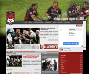 lourugby.fr: LOU Rugby, le Site officiel de l'équipe de rugby lyonnaise : le Lyon Olympique Universitaire
LOU Rugby, le Site officiel de l'équipe de rugby lyonnaise : le Lyon Olympique Universitaire