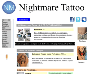 nmdepot.com: NM Corp, Tatuajes, perforaciones, joyeria, venta de equipo para tatuar, piercings, palm, programas, cuidados, e-books, flashes, dibujos, henna, experiencia, higiene, catalogos, mexico, df, Nightmare,
