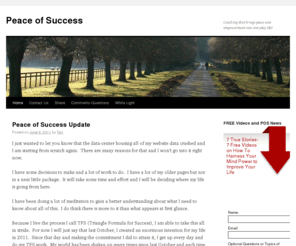 peaceofsuccesscoaching.com: Success Coaching with Fast, Simple Techniques
Success coaching can be simple and fast with the use of simple techniques that harness your brain's power and eliminates the need for willpower.