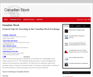 canadianstock.org: Canadian Stock Picks
Finding the Best Canadian Stock Picks