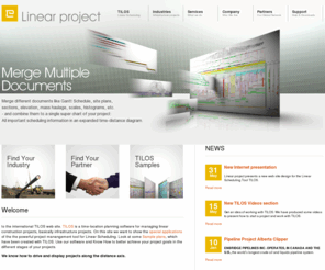linear-project.com: Linear project - TILOS - Linear Scheduling - Home
Linear project - TILOS: Software for linear schedules. Time-Distance planning. Projectmanagement for railway- and highway construction, pipelining und tunneling.