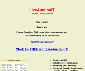 liveauctionit.com: French's Software - LiveAuctionIT Auction Clerking Software
