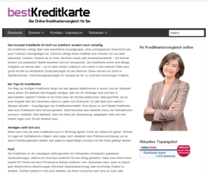 bestkreditkarte.de: Kreditkarten vergleichen und kostenlos beantragen
Vergleichen Sie Ihre neue Kreditkarte auf bestKreditkarte.de Neben dem Vergleich können Sie Ihre Karte kostenlos beantragen.