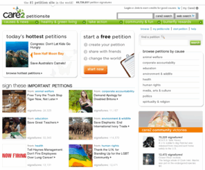 thepetitionsite.net: Petition Site - Start free petitions
The easiest do-it-yourself tools for creating and promoting an online petition. For free!