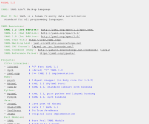 yaml.org: The Official YAML Web Site
