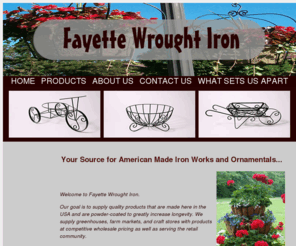 fayettewroughtiron.com: Fayette Wrought Iron- Your Source for American Made Iron Works and Ornamentals
Workman Specializing in Wrought Iron Works, Ornamentals, Signs, and Custom Items