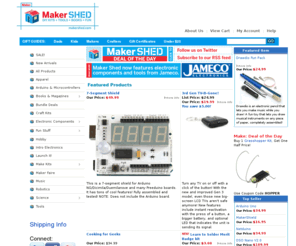 makershed.com: Maker SHED
Welcome to the Maker Shed where you'll find kits, shirts, and other cool things for makers and crafters.  Brought to you by MAKE magazine.