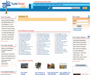 turkfihrist.com: TurkFihrist.com | Sektörel Firma Rehberi | İhale | Alım | Satım | Bayilik ilanları
Türk Fihrist şirketlerin iş yapabilmek için ihtiyacı olan sektör bilgisi, ihale, hizmet, ürün, iş ilanları ve kontak noktalarını aynı platformda sunan firma rehberidir.