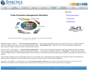 trade-promotion.com: Trade Promotion – TPM – TPO – Synectics Group
Gain control of your TPM spending using Account Review for Trade Promotion Management and TPO Planner for Trade Promotion Optimization.