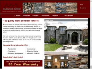 cascadestoneproducts.com: Cascade Stone
Makers of fine manufactured stone.