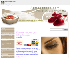 apmexpress.com: Nail Stamp, 88 Eyeshadow, Acrylic Tips, False Eyelash, Makeup Brush, Beauty online Supply Store
We sell high quality and reasonably price beauty products for all the beauty lovers. Our main goal is to provide customers excellent and secure online buying experience with high level of customer services.