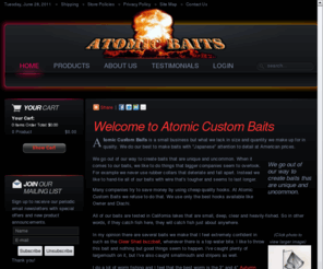 atomiccustombaits.org: Atomic Custom Baits
At Atomic Custom Baits, we do our best to make bass baits with Japanese attention to detail at American prices. We go out of our way to create bass baits that are unique and uncommon. Check out our selection of buzzbaits, spinner baits, brush jigs, flipping jigs, casting jigs, pot-bellied shads, zipper worms, craw trailers, dropshots and creepers.