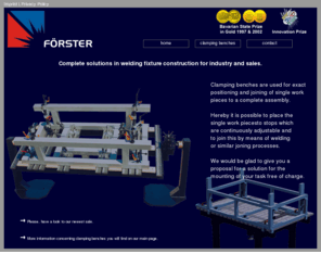 clampingbenches.com: Förster - Clamping Bench - Clamping System - Clamping Device
manufacturer - 3D clamping benches, clamping systems, clamping devices and special solutions