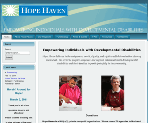 hopehaven.net: Hope Haven of Northeast Georgia, Inc - Home
Hope Haven provides Day Habilitation, Support, Employement Opportunities and Respite Care for individuals with developmental disabilities in Athens, GA and the surrounding area.