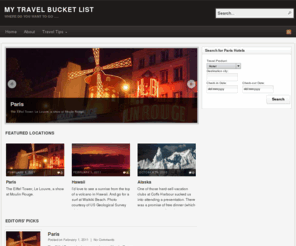 mytravelbucketlist.net: my travel bucket list
my travel bucket list - travel to places before you kick the bucket