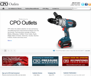 cpokitchen.com: CPO Outlets | Buy New and Reconditioned Power Tools, Pressure Washers, Vacuums, Tankless Water Heaters, Ceiling Fans and Other Home Improvement Products!
Huge savings on new and factory-reconditioned power tools and home improvement products from top brands such as Bosch, Makita, Ryobi, DeWalt, Milwaukee, Porter Cable, , Ridgid, Black & Decker, Electrolux, Eureka, Karcher, Festool and many more.