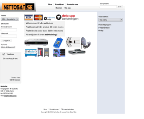 nettosat.net: NettoSat Specialisten på digital-tv
Allt inom digital-tv Samsung,Humax,Dilog,Force,DIGIALITY, MAXIMUM,DREAMBOX, CARDSPLITTER,SMARTWI,sagem, topfield,emitor,könig