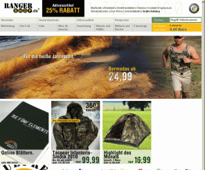 ranger-shop.de: RANGER-SHOP.de® Bundeswehr & mehr... alles für Soldaten, Jäger, Camper uvm.
RANGER-SHOP.de® Bundeswehr & mehr... alles für Soldaten, Jäger, Camper uvm.