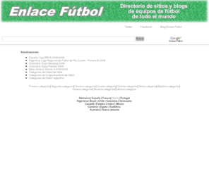 enlacefutbol.com: Enlace Fútbol - Directorio de sitios y blogs de fútbol - Escudos y equipos de fútbol
Buscador de sitios y blogs de fútbol