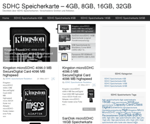 sdhc-speicherkarte.com: SDHC Speicherkarten in 4GB, 8GB, 16GB, 32GB
Ueberblick SDHC Speicherkarten in verschiedenen Größen (4GB, 8GB, 16GB, 32GB) und von unterschiedlichen Anbietern.