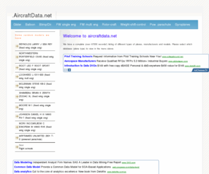 aircraftdata.net: The complete aircraft manufacturer and models database
