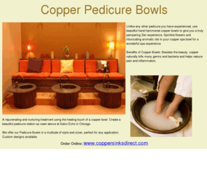 copperpedibowls.com: Copper Pedicure Bowls
Copper Pedicure Bowls from Copper Sinks Direct by Copperhead Sinks