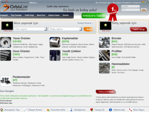 orbislist.com: Türkiye’nin en büyük çelik ticareti platformu
Türkiye’nin en büyük çelik ticareti platformunda, ticareti yapılan tüm çelik ürünleri için farklı kalite ve ebatlarda binlerce ürün teklifi bulabilirsiniz
