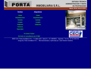 portainmobiliaria.com: Porta Inmobiliaria S.R.L. - Administración y Venta de Propiedades
Porta Inmobiliaria S.R.L. - Administración y Venta de Propiedades