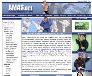 amas.net: Martial Arts Supply | Karate Equipment | AMAS
AMAS Martial Art Supply offers Karate Equipment, Martial Arts Uniforms, Karate Uniforms, Martial Arts Weapons and more.