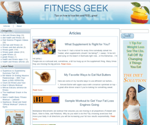 fitness-geek.com: Fitness Geek
Tips on how to lose fats and FEEL great!