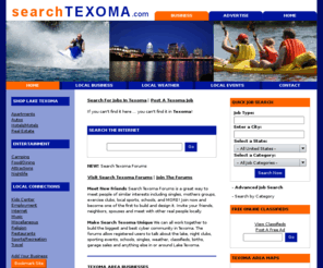 searchtexoma.com: SearchTexoma.com - Lake Texoma Business and Information Center
Find it and everything your looking for in one of Lake Texoma Largest Business Directories