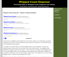 whippedcreamdispenser.org: Whipped Cream Dispenser
Safe whipped cream dispenser that is attractive and unique. Find a serious whipped cream dispenser that is worth your time and money.