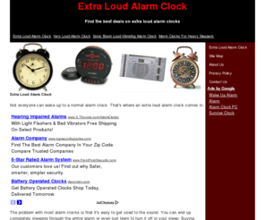 extraloudalarmclock.info: Extra Loud Alarm Clock - Extra Loud Alarm Clock
For those of us who need that extra loud alarm clock.