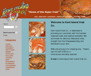 kicrab.com: Kent Island Crab Co. Home Page
Kent Island Crab Co.