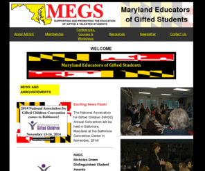 megsonline.net: Maryland Educators of Gifted Students - About MEGS
Home