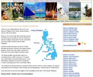 boracaytrip.com: Boracay Island Trip - Boracay Resorts Philippines Travel Guide - Philippine Beach Resorts Boracay Travel
Boracay Island Trip Travel Guide - Boracay Beach Resorts, Boracay White Sand Beach Resorts, Boracay Travel, and Boracay Tours Reservations. Offers White Sand Beaches, Diving Resorts and Resort Hotels in Boracay Island, Philippines</b> 
