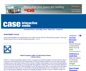 caseinteractivemedia.com: Case Interactive Media
Case Interactive Media is focused on growth equity/private equity acquisition opportunities in the B2B media space