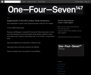 onefoursevenrecords.com: One Four Seven Blog
One Four Seven Records Blog