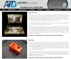 astrotool.net: Metal Stamping | Water Jet Cutting | Fabrication | Prototyping | Machining
Metal Stamping, Water Jet Cutting, Prototyping, Fabrication and Machining.