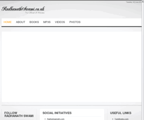 radhanathswami.co.uk: Radhanath Swami | The Official UK fan site for Radhanath Swami | Home
The official UK site for Radhanath Swami, gives us a glimpse into the life, teachings, and activities of this acclaimed author, speaker, and spiritual leader. In his recent autobiographical "Journey Home" Radhanath Swami depicts with clarity and emotion the journey of an American boy to an American Swami. Radhanath Swami travels the globe extensively helping individuals find greater joy in life through devotional service to all living beings.