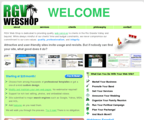 rgvwebshop.com: Web Site Design for McAllen and the Rio Grande Valley | RGV Web Shop
Web design and development for the Rio Grande Valley and beyond.