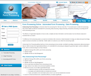 outsourcingformprocessing.com: Form Processing Online, Automated Form Processing, Data Processing
Form processing services for automated form processing, online form processing, online data processing and online image processing within your means. 