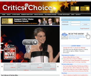 criticschoice.com: Critics' Choice Movies
Critics' Choice Movies - The Stars Talk To You - New releases and recaps - Commentary on movie releases on the big and small screen - New on DVD