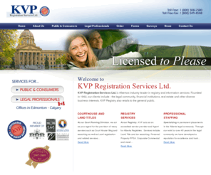 kvpcanada.com: KVP Registration Services
KVP Registration Services