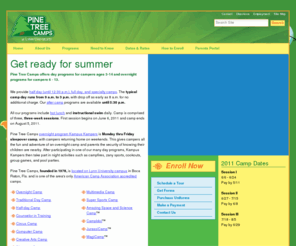 pinetreecamp.com: Pine Tree Camps at Lynn University, Boca Raton, Florida
Welcome to Pine Tree Camps Home on the Web