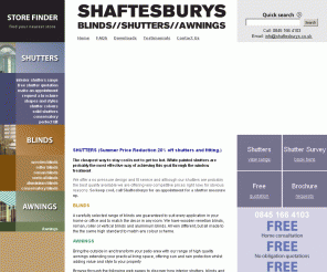 shaftesburys.co.uk: Shutters - Plantation shutters - Window shutters and blinds | Shaftesburys shutters and blinds
Shaftesburys have a fantastic range of plantation shutters, window shutters interior wood wooden. Plus window blinds wood blinds, Venetian, Roman, roller, vertical blinds and aluminium blinds.