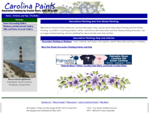 carolinapaints.com: Decorative Painting, One Stroke Painting | Carolina Paints
Decorative Painting and One Stroke Painting articles, help, tips, project portfolio and gallery at Carolina Paints.