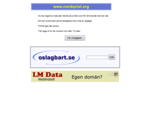 nordqvist.org: Websida saknas
